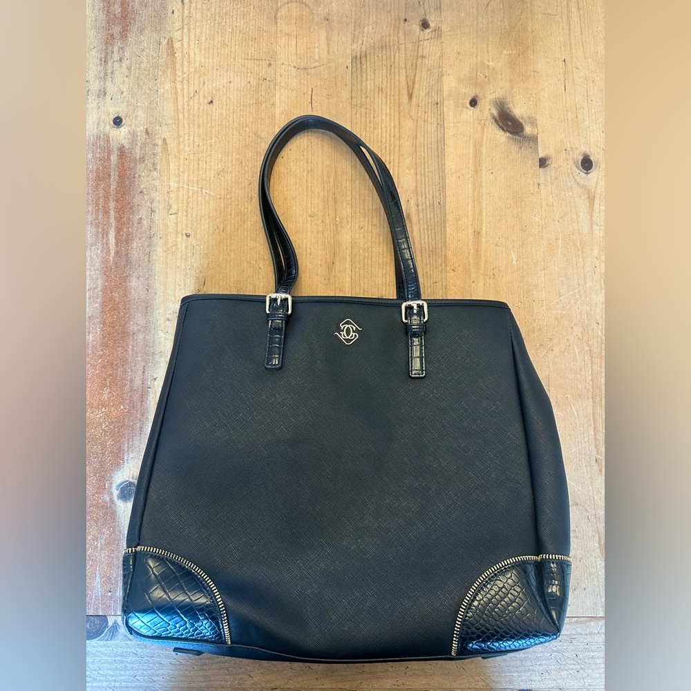 NEW Glass Ladder Black Tote with 8 organization pockets! Retails $295